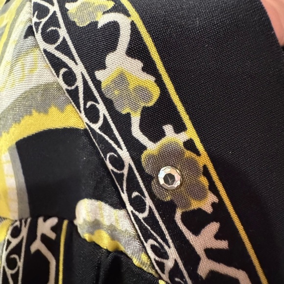 INC International Concepts Black and Yellow Asymmetrical Sundress size S - Picture 4 of 10